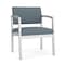 Lesro Lenox Steel Wide Guest Chair Metal Frame, Silver, RF Serene Upholstery LS1201 - alternate 1